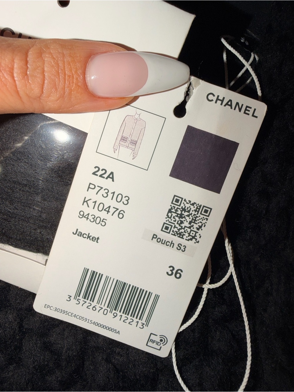 CHANEL black wool 2022 22A FLORENCE PEARL KNIT Jacket black&multicolor sz 36 NWT - Picture 8 of 16